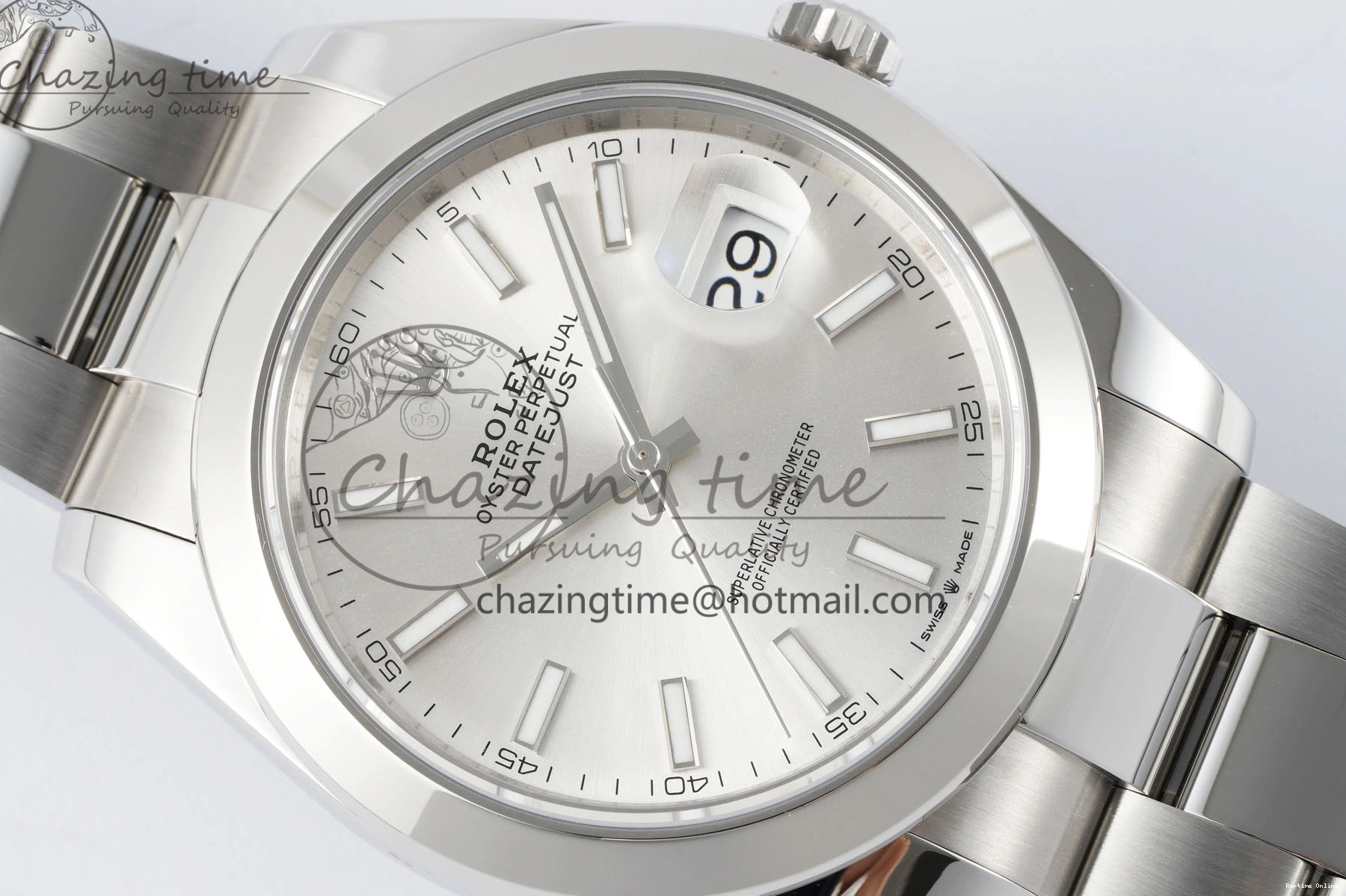 1227 DateJust 41 SS Polished Bezel KING 1:1 Best Edition 904L Steel Silver Stick Dial on Oyster Bracelet VR Flexible 2167